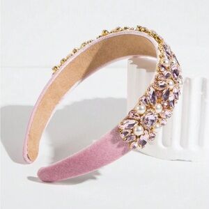 Elegant Pink Embellished Headband